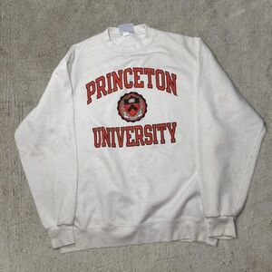 Princeton University White Sweater Champion 
Size L